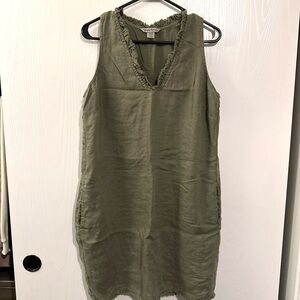 Olive Green Sleeveless Dress
